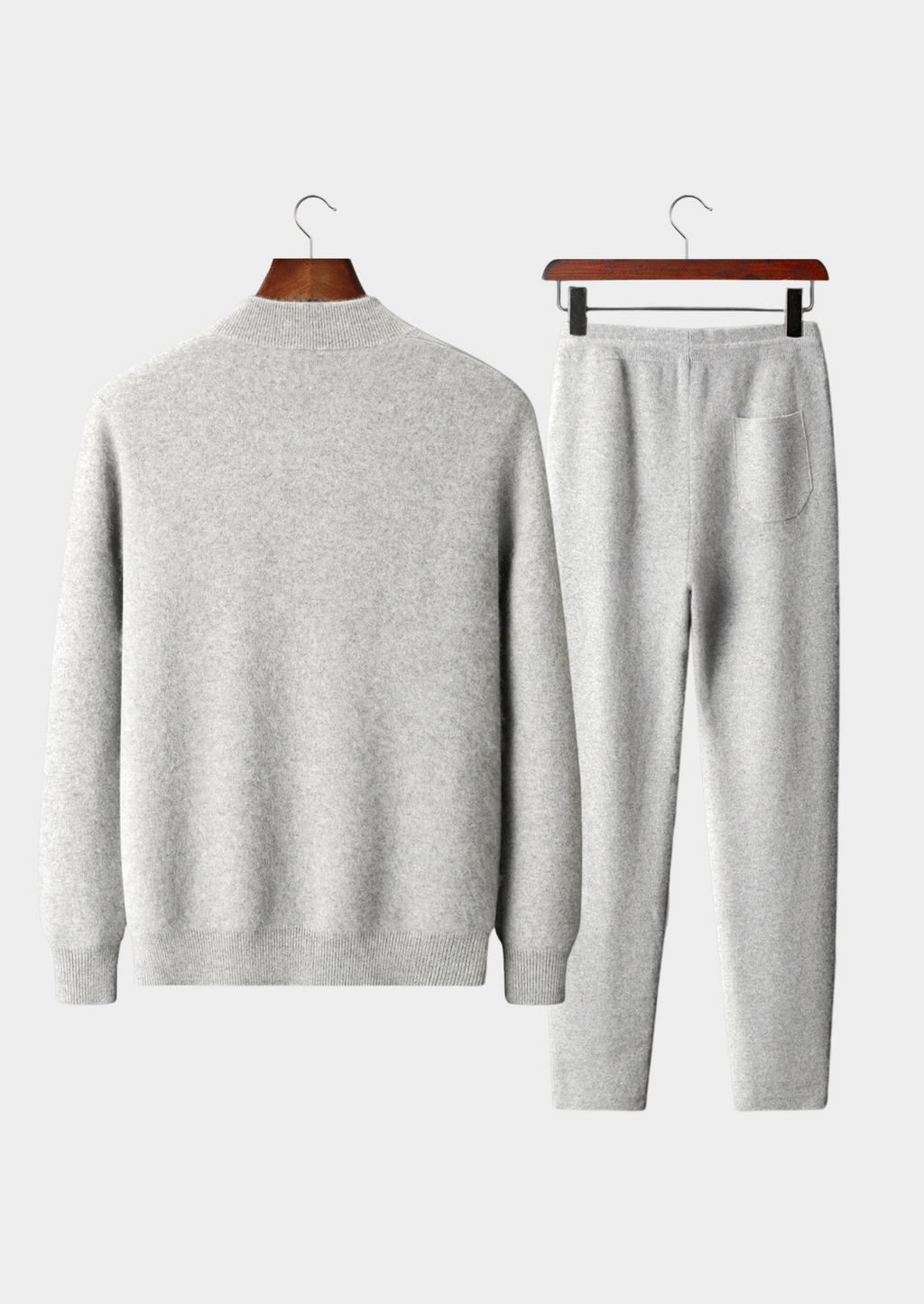 PREMIUM CASHMERE LIGHT GRAY DENIS LEISURE SET