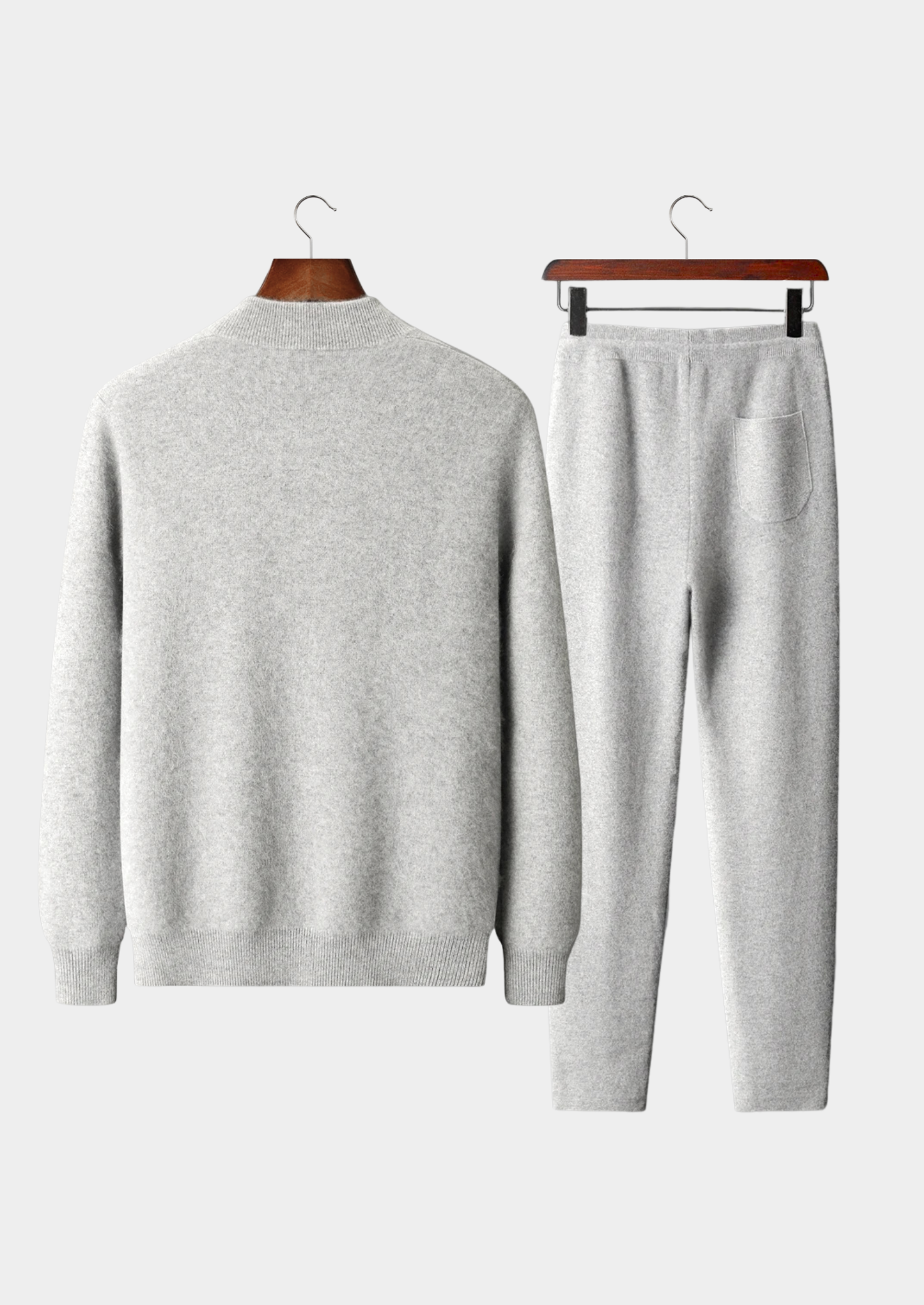 PREMIUM CASHMERE LIGHT GRAY DENIS LEISURE SET