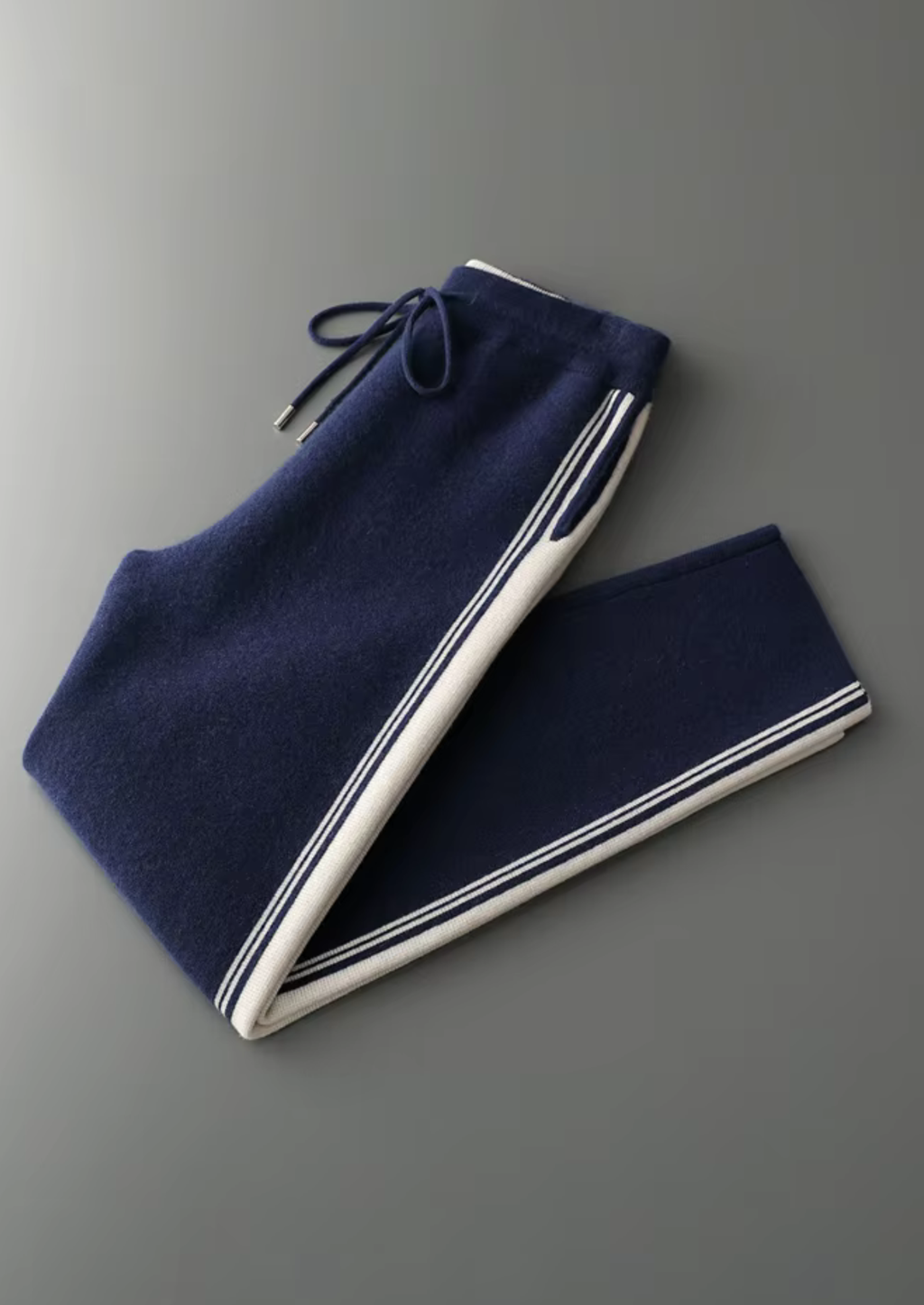 PURE EXTRA-FINE MERINO WOOL NAVY BLUE DAMIEN SET